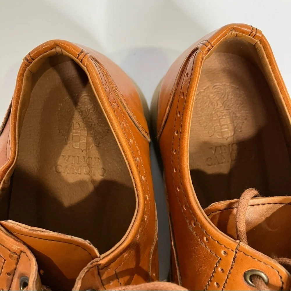 Vince Camuto‎ Warble wingtip shoes tan boys size 13.5